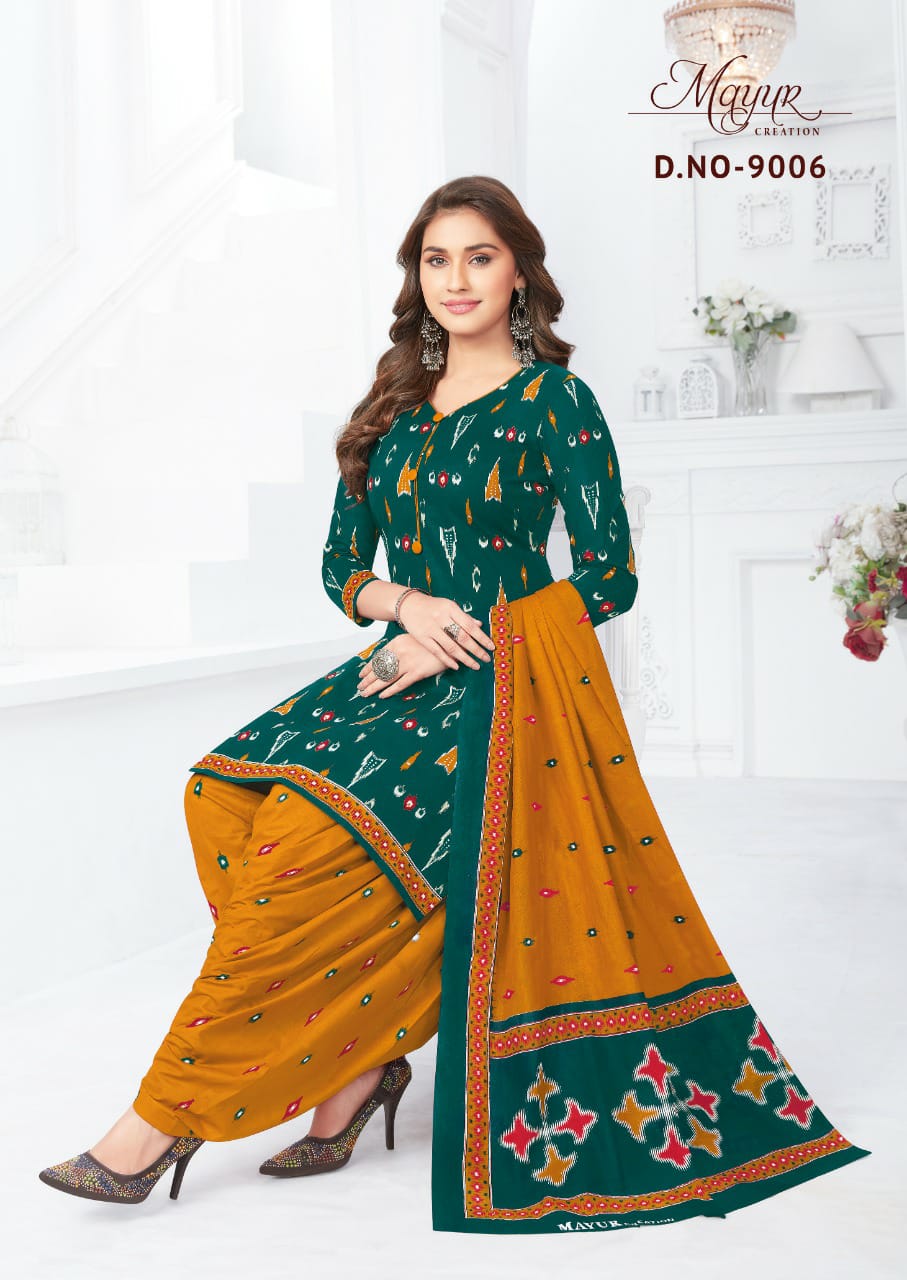Mayur Ikkat 9 Cotton Printed Regular Wear Designer Dress Material Collection